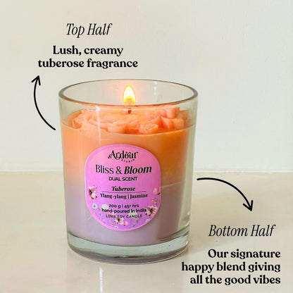 Bliss & Bloom Dual Scented Candle