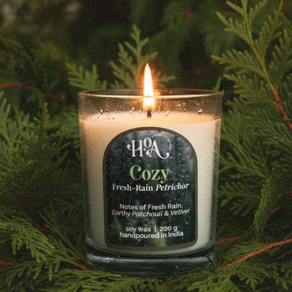 Cozy Candle- Smell of Rain | Petrichor Fragrance